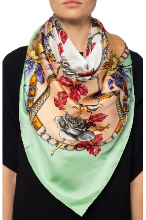 Floral motif shawl, zdjęcie 2 Floral motif shawl od Gucci